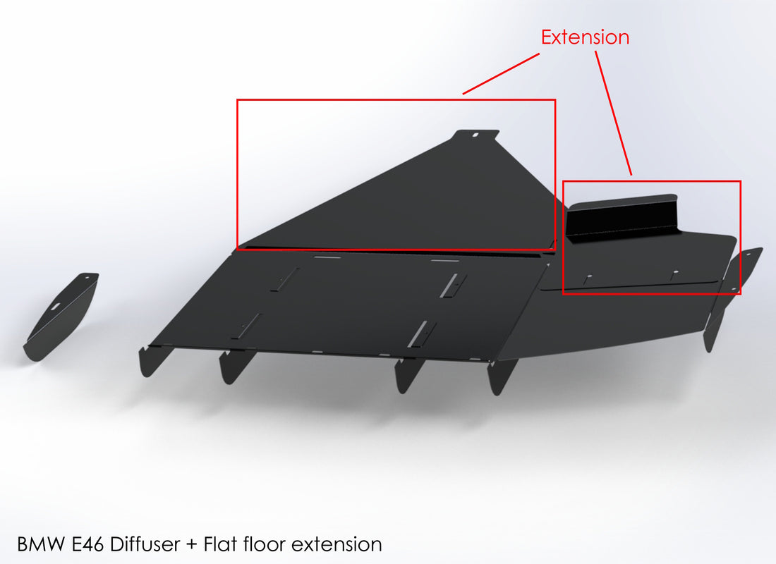 BMW E46 (Non-M) Diffuser Flat Floor Extension